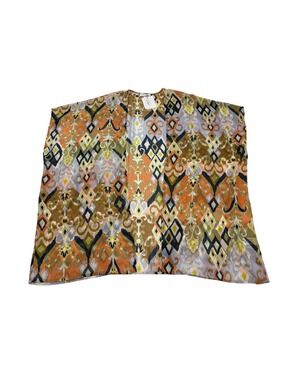 NWT First Love Lets Catch Up Print Kimono Multi-Color Lightweight Size L (LL245)